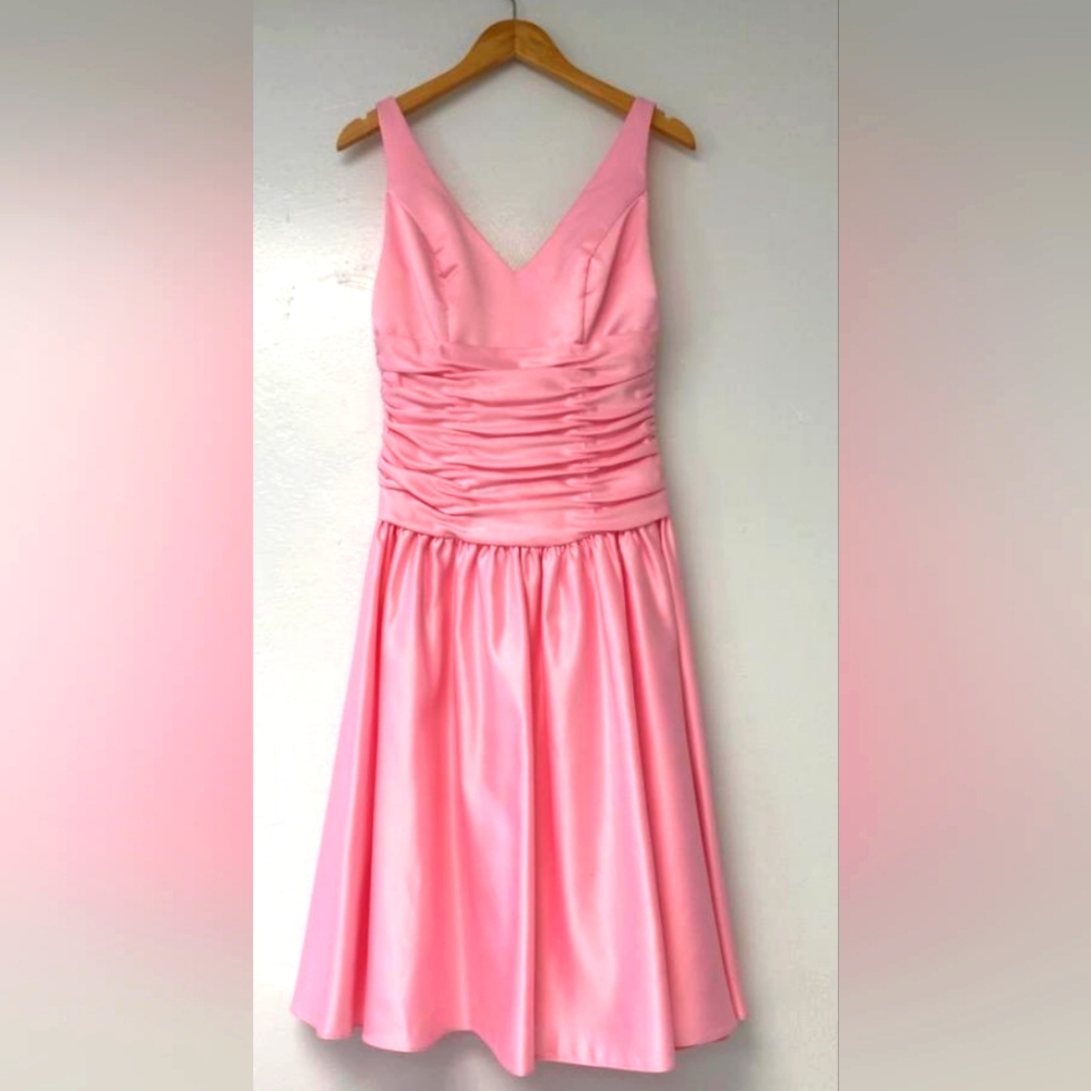 NWT Eden Maids, Size 4, cotton candy Satin